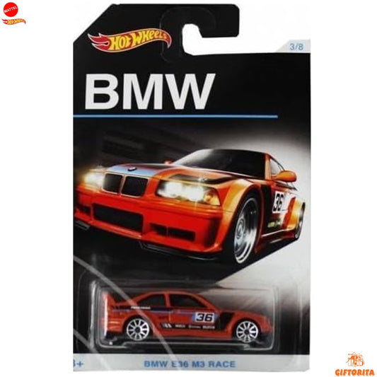 Hot Wheels Regular BMW - BMW E36 M3 Race – 3/8 – Orange