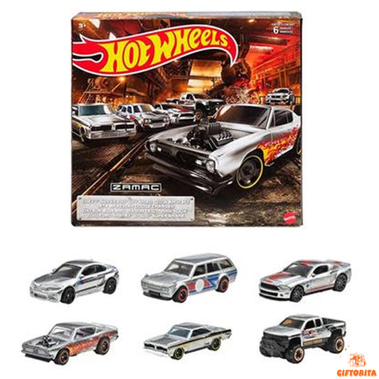 Hot Wheels Gift Pack P01157 – Hot Wheels Car Culture Zamac Themed Diecast Car 6-Pack