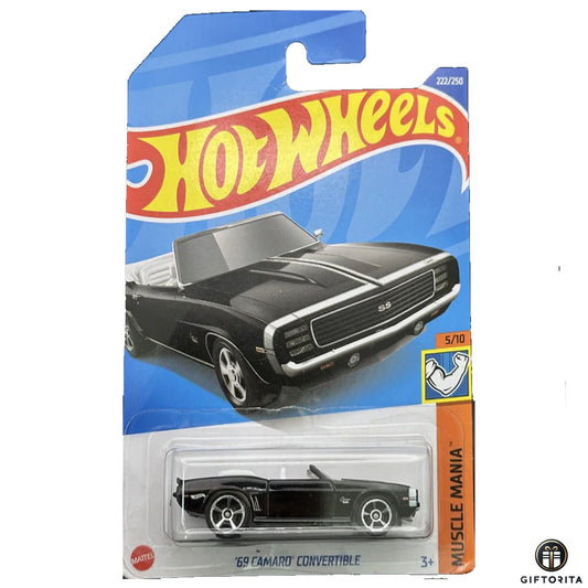 Hot Wheels Regular - 69 Camrd Convertible - 5/10 & 222/250 - Black