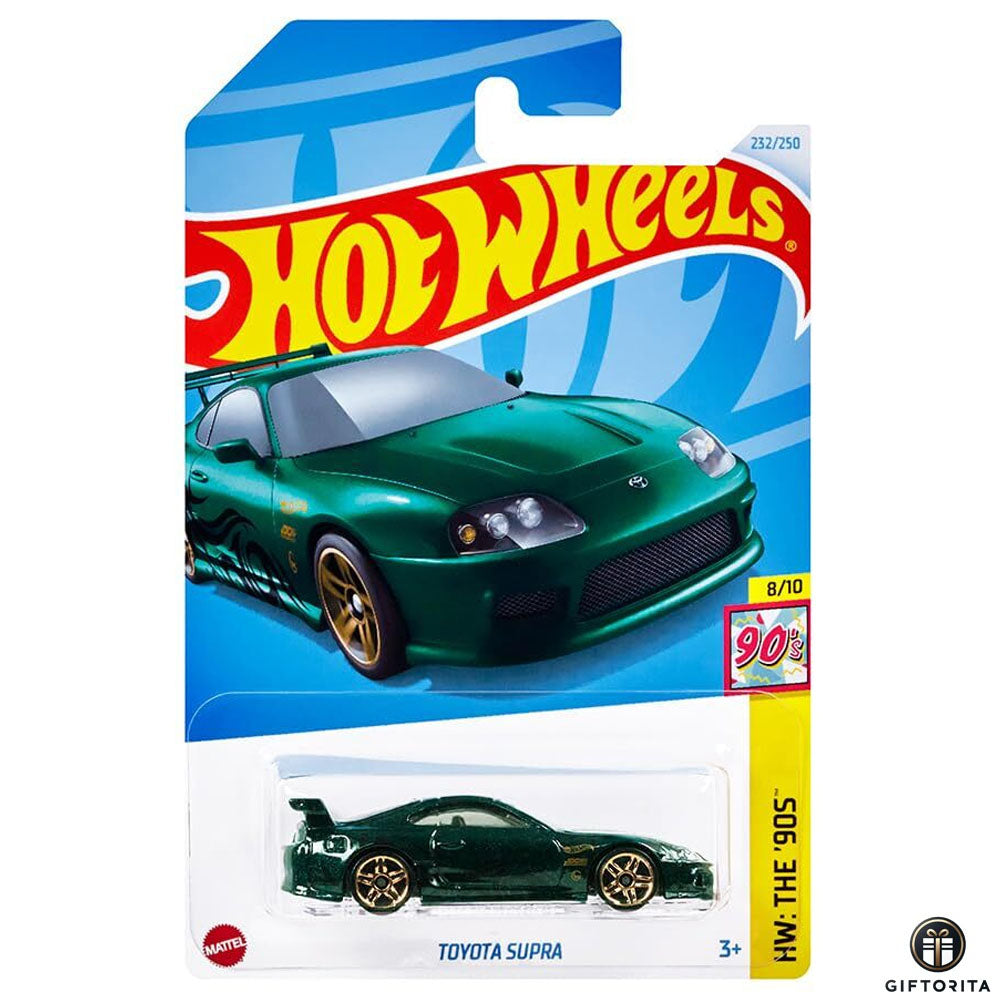 Hot Wheels Regular - Toyota SUPRA - HW: The '90s Series -8/10 & 232/250 -Metallic Green
