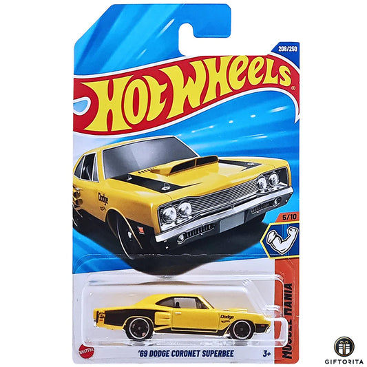 Hot Wheels Regular - 69 Dodge Cornet Superbee - 5/10 & 208/250 - Yellow