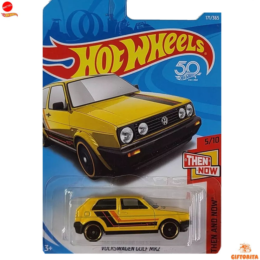 Hot Wheels Regular - Volkswagen Golf MK2 - 5/10  171/250 - Yellow