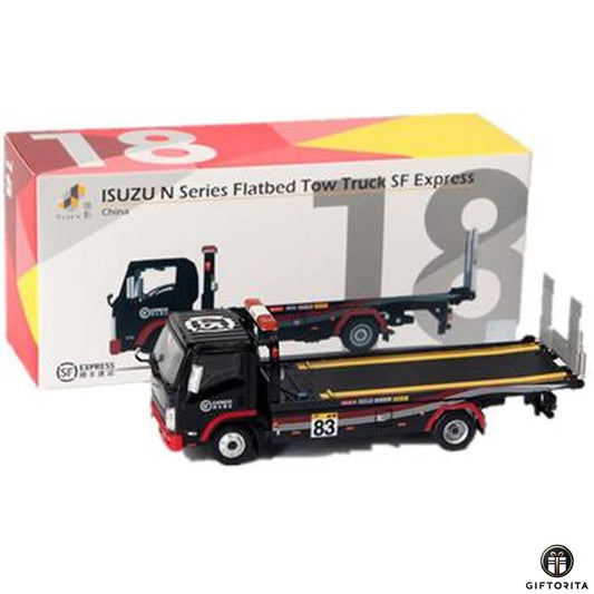Tiny (P00133) 1:64 Die Cast # 18 – Isuzu N Series Flatbed Tow Truck – SF Express