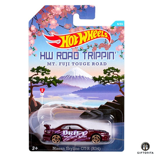 Hot Wheels Regular Nissan - Nissan Skyline GT-R (R34) #HW Road Trippin - 9/21 - Purple