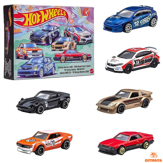 Hot Wheels Gift Pack P01157 – Mattel 2023 Hot Wheels Import Themed Multi-Pack Box Set of 6 Cars