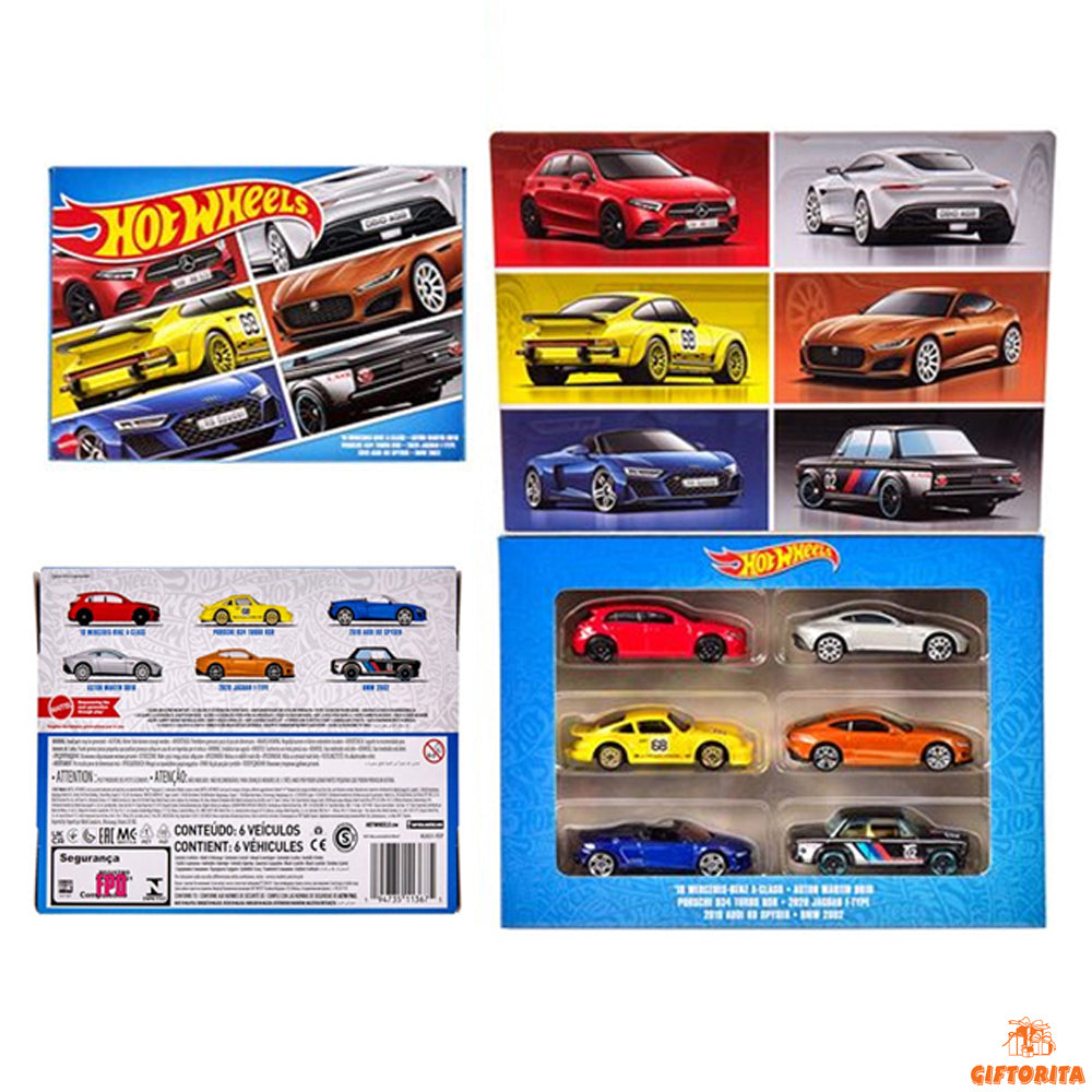 Hot Wheels Gift Pack P01157 – Mattel 2023 Hot Wheels MIX 2 Import Themed Multi-Pack Box Set of 6 Cars