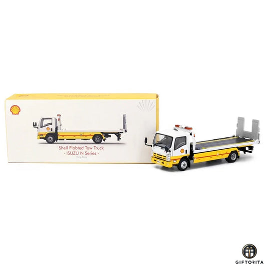 Tiny (P00133) 1:64 Die Cast #163 – HINO 300 SHELL FLATBED TOW TRUCK