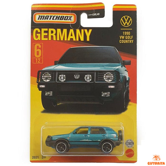 Matchbox Regular Card 2  (P00015) – GERMANY -1990 VW Golf Country 6/12 – Green