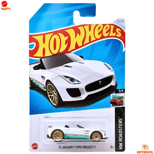 Hot Wheels Regular – 15 Jaguar F-Type Project 7 – 5/5 & 116/250 – White