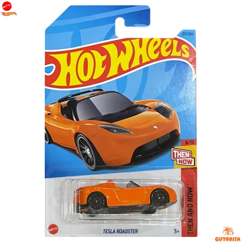 Hot Wheels Regular Tesla -  Tesla Roadster  –  6/10 & 217/250  –  Orange