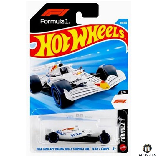 Hot Wheels Regular - Visa Cash App Racing Bulls Formula One Team / Equipe - 2/5 & 68/250 - White