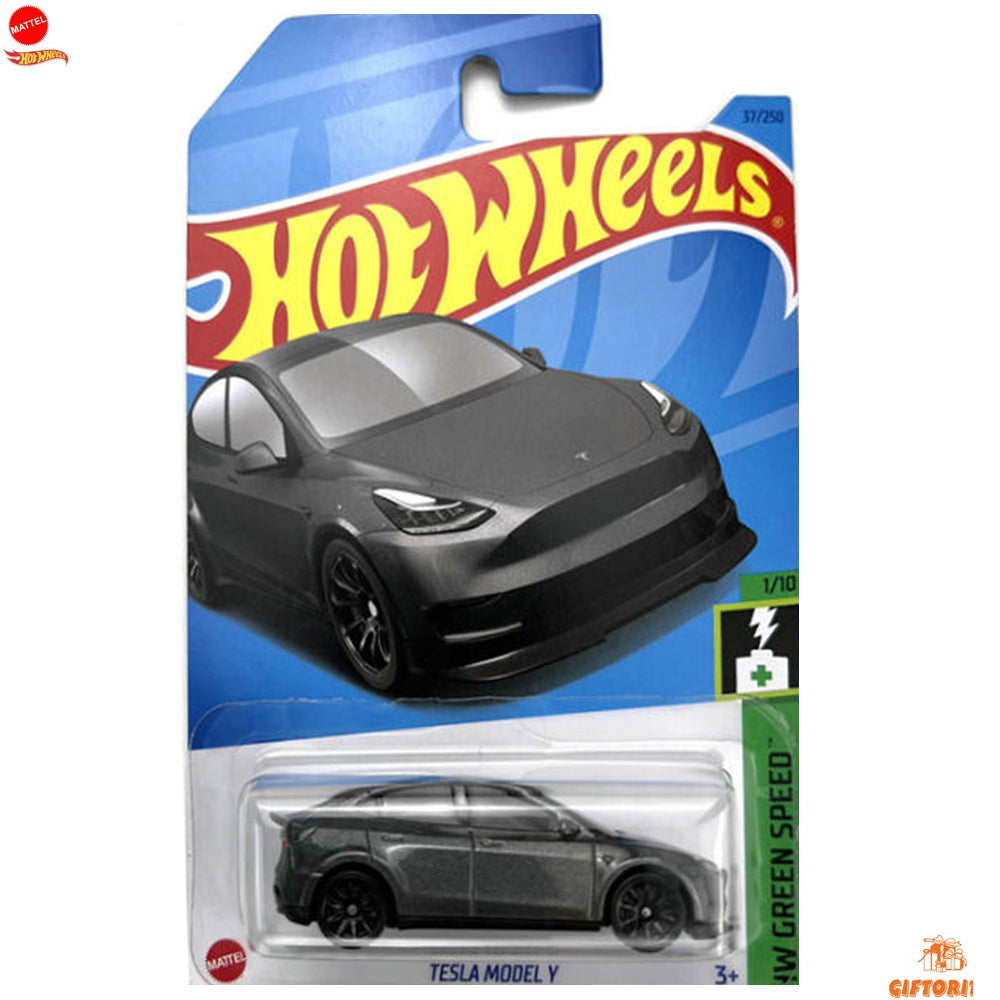 Hot Wheels Regular Tesla - Tesla Model Y -  1/10 & 37/250 – Grey