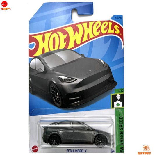 Hot Wheels Regular Tesla - Tesla Model Y -  1/10 & 37/250 – Grey