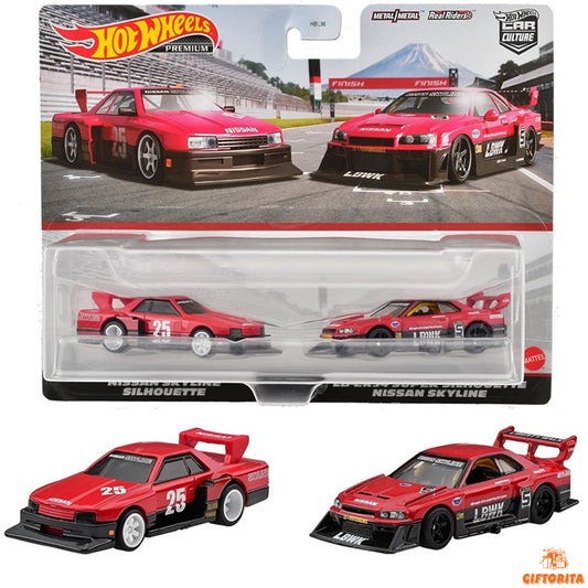 Hot Wheels Premium 2 Pack Set (P00009) – CAR CULTURE – NISSAN SKYLINE SILHOUETTE AND LB-ER34 SUPER SILHOUETTE NISSAN SKYLINE