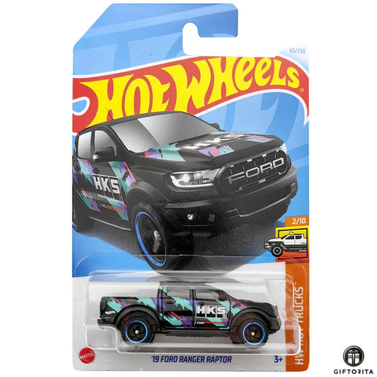 Hot Wheels Regular Ford 3 – 19 Ford Ranger Raptor (HKS) – 2/10 & 43/250 – Black