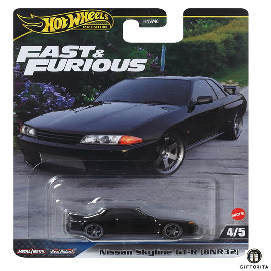 Hot Wheels Premium Single -Fast&Furious -Nissan skyline GT-R (BNR32)#4/5 BLACK