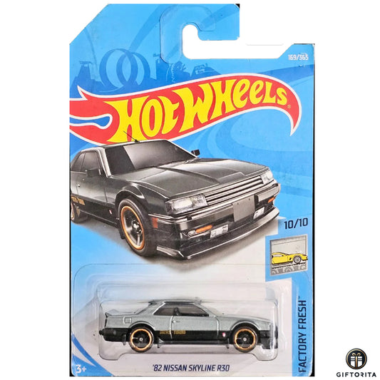 Hot Wheels Regular Nissan - 82 Nissan Skyline R30 - 10/10 & 169/365 - Silver & Black