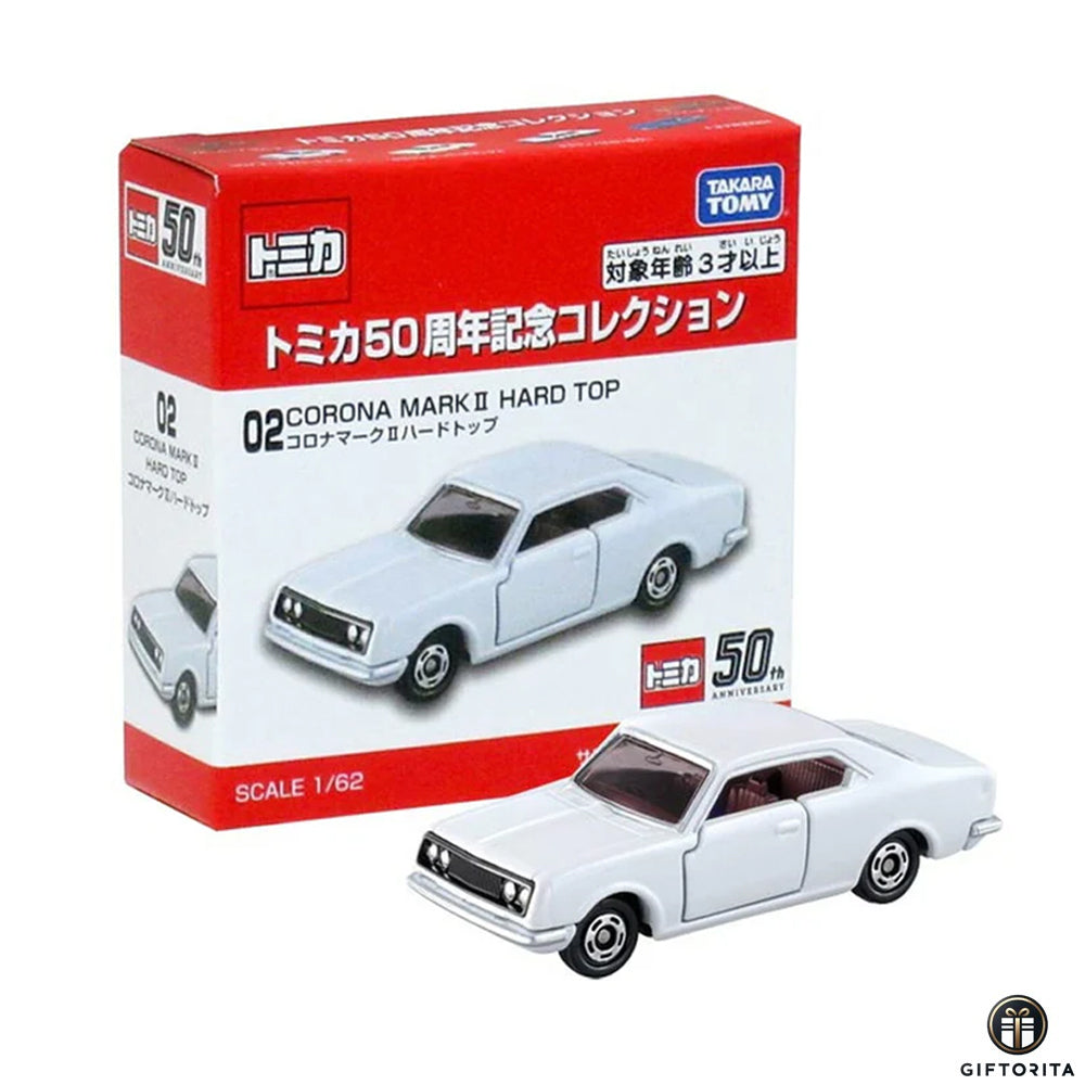 TOMICA Regular 02 – Corona Mark II Hard Top White