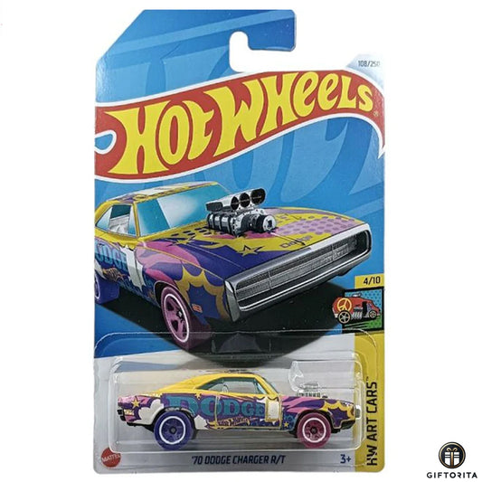 Hot Wheels Regular Dodge 1  –  70 dodge Charger R/T – 4/10 & 108/250 - Purple