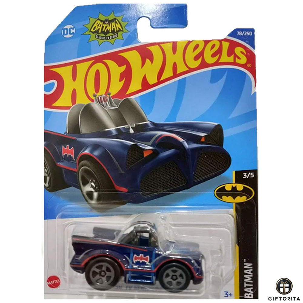 Hot Wheels Regular Batman Batmobile 2 - Classic TV Series Batmobile – 3/5 & 78/250 – Blue