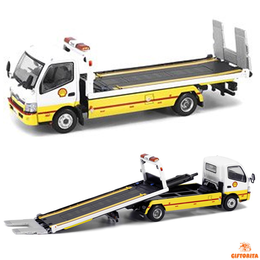 Tiny (P00133) 1:64 Die Cast #163 – HINO 300 SHELL FLATBED TOW TRUCK