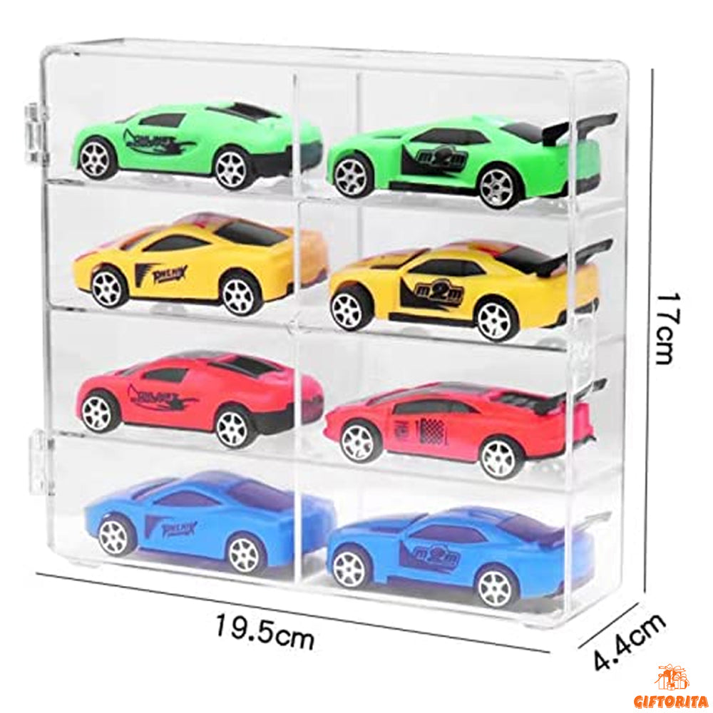 Display Case – 1:64 Diecast Acrylic 8 Cabinet Display Box (P01219)