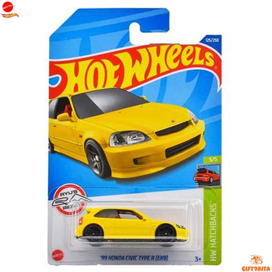 Hot Wheels Regular 1  – 99 Honda Civic Type R [EK9] – 5/5 & 125/250 – Yellow