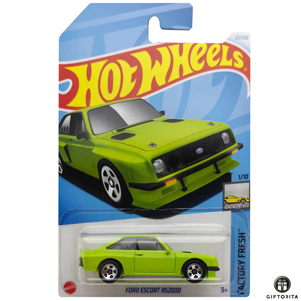 Hot Wheels Regular Ford 1 – Ford Escort RS2000 – 1/10 & 23/250 – Light Green
