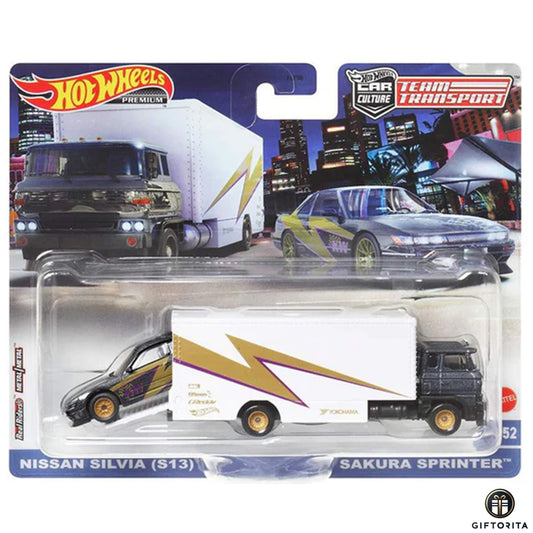 Hot Wheels Premium Team Transport (P00086) – Car Culture – Nissan Silvia (S13) – Sakura Sprinter # 52