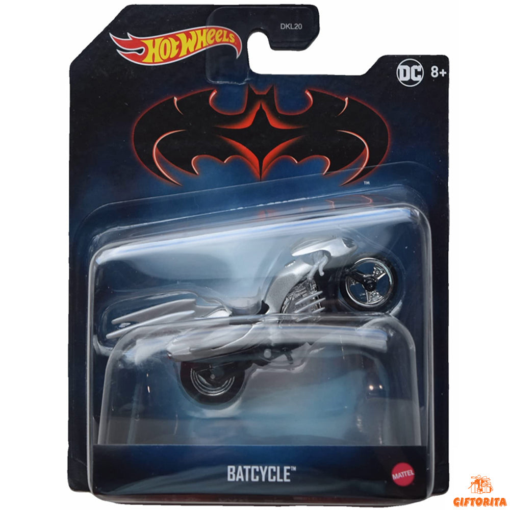 Hot Wheels Batman 1:50 Scale Diecast (P01208) – Batcycle – Silver