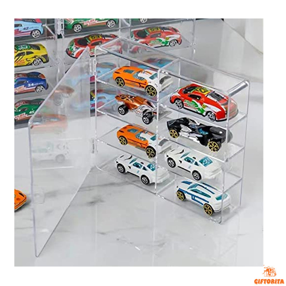 Display Case – 1:64 Diecast Acrylic 8 Cabinet Display Box (P01219)