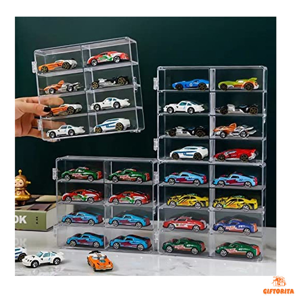 Display Case – 1:64 Diecast Acrylic 8 Cabinet Display Box (P01219)