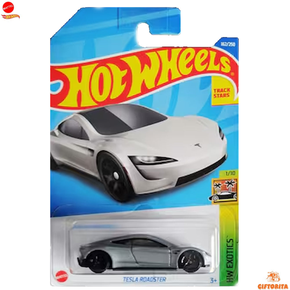 Hot Wheels Regular Tesla - Tesla Roadster - 1/10 & 162/250 - Silver