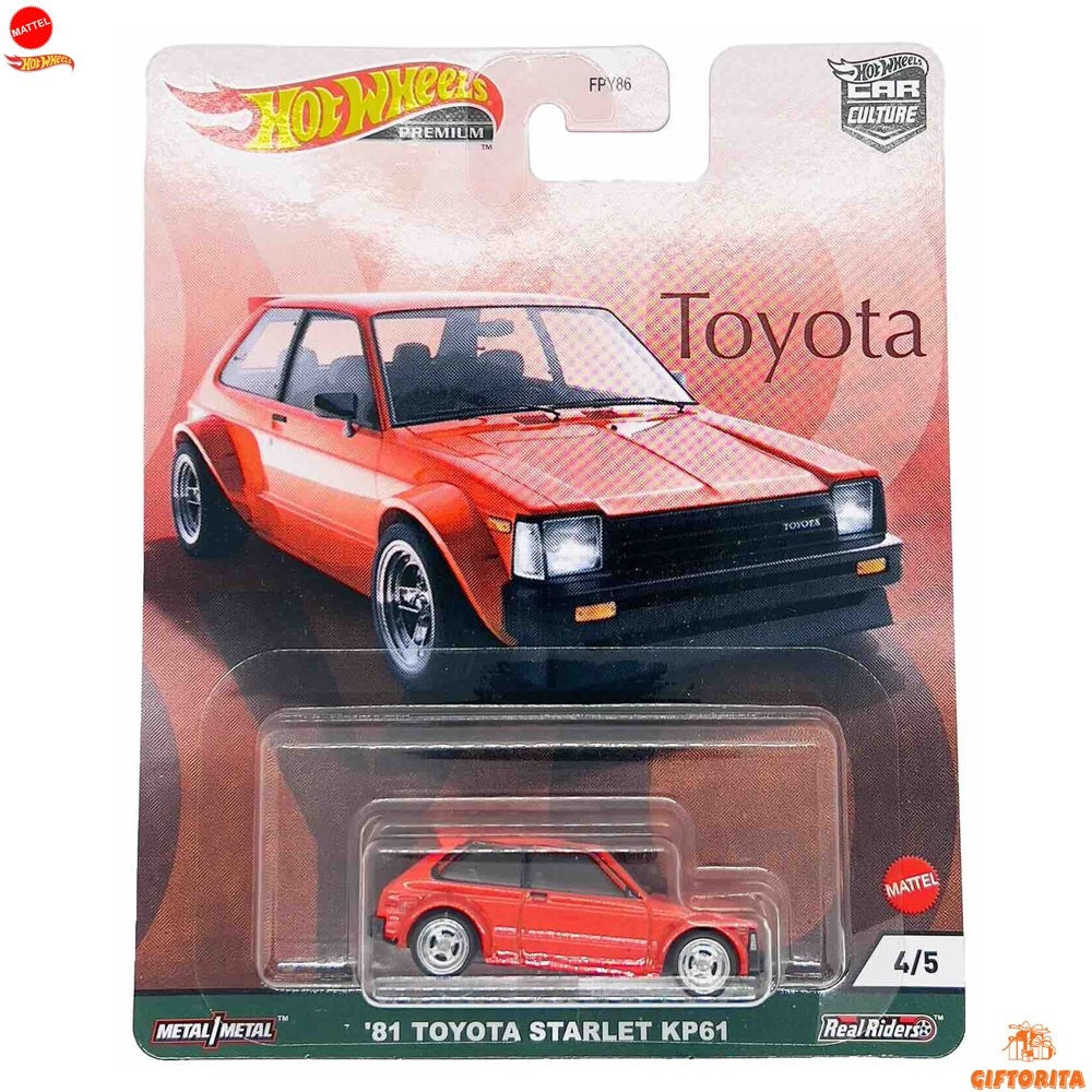 Hot Wheels Premium Single 2 – Car Culture – 81 TOYOTA STARLET KP61 – 4/5 – RED