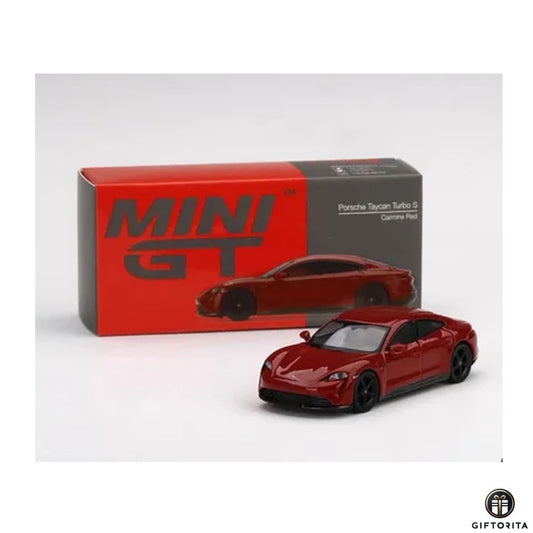 MINI GT 1:64 Die Cast # 289 - Porsche Taycan Turbo S Carmine Red