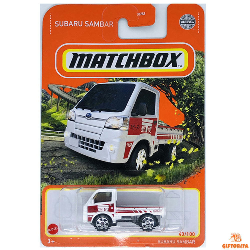 Matchbox Regular Card P00015 – Subaru Sambar Truck – 43/100 – White