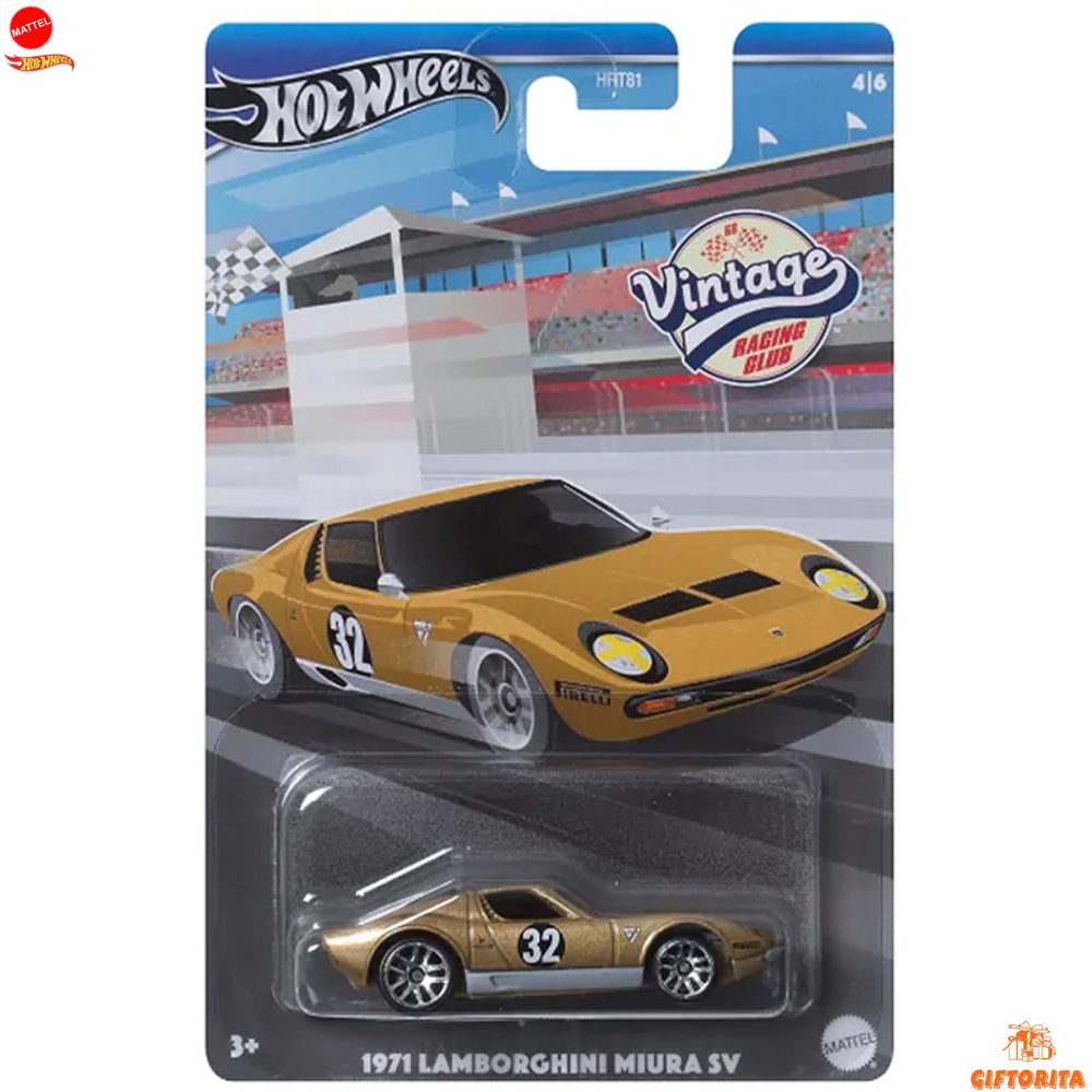 Hot Wheels Regular Lamborghini – Vintage Racing Club – 1971 Lamborghini Miura SV – 4/6 – Golden