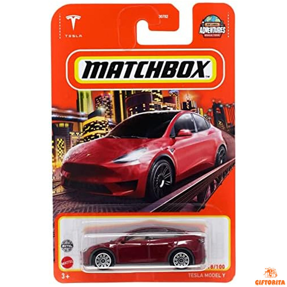 Matchbox Regular Card P00015 – Tesla Model X – 18/100 – Maroon