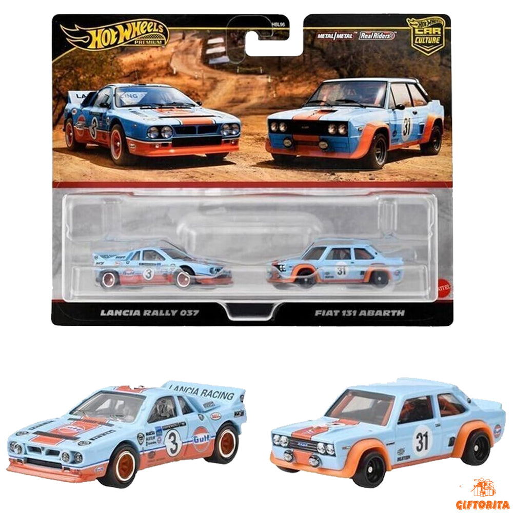 Hot Wheels Premium 2 Pack Set (P00009) – CAR CULTURE – Lancia Rally 037 And Fiat 131 Abarth