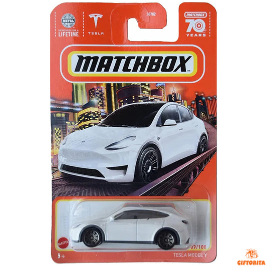 Matchbox Regular Card 2  (P00015) – Tesla Model Y – 89/100 – White