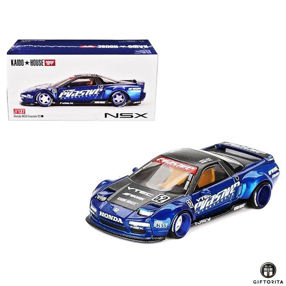 MINI GT 1:64 Die Cast – KAIDO * HOUSE  // 137 (P00110) – honda NSX Evasive V2  – Blue