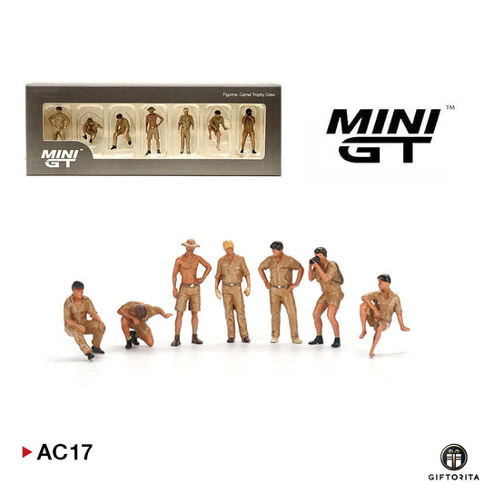 Mini GT 1:64 - Metal Figurine : Camel Trophy Crew - 7Pcs Set