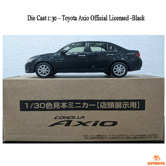 Die Cast 1:30 – Toyota Axio Official Licensed – Black