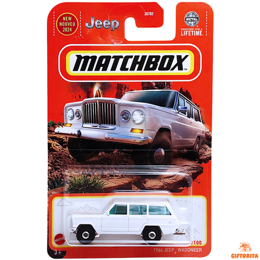 Matchbox Regular Card P00015 -1964 JEEP WAGONEER – 38/100 – WHITE