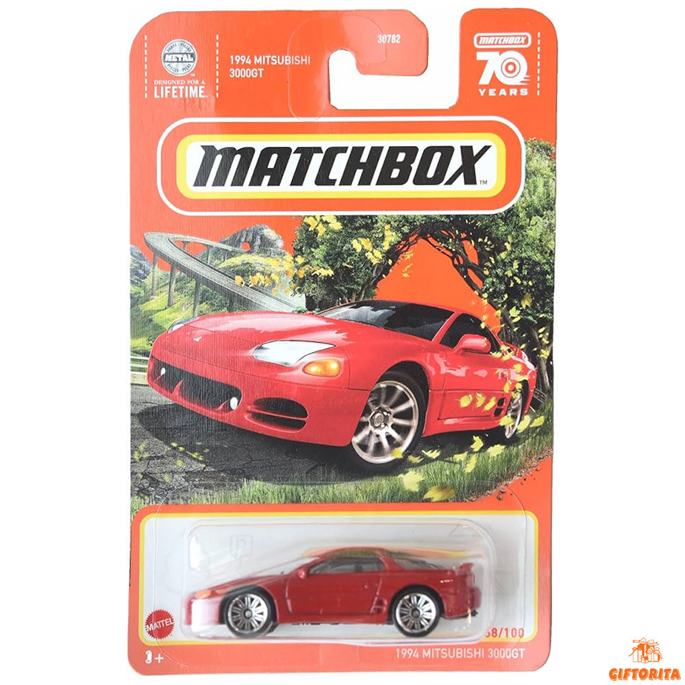 Matchbox Regular Card P00015 -1994 Mitsubishi – 3000GT -Red -68/100