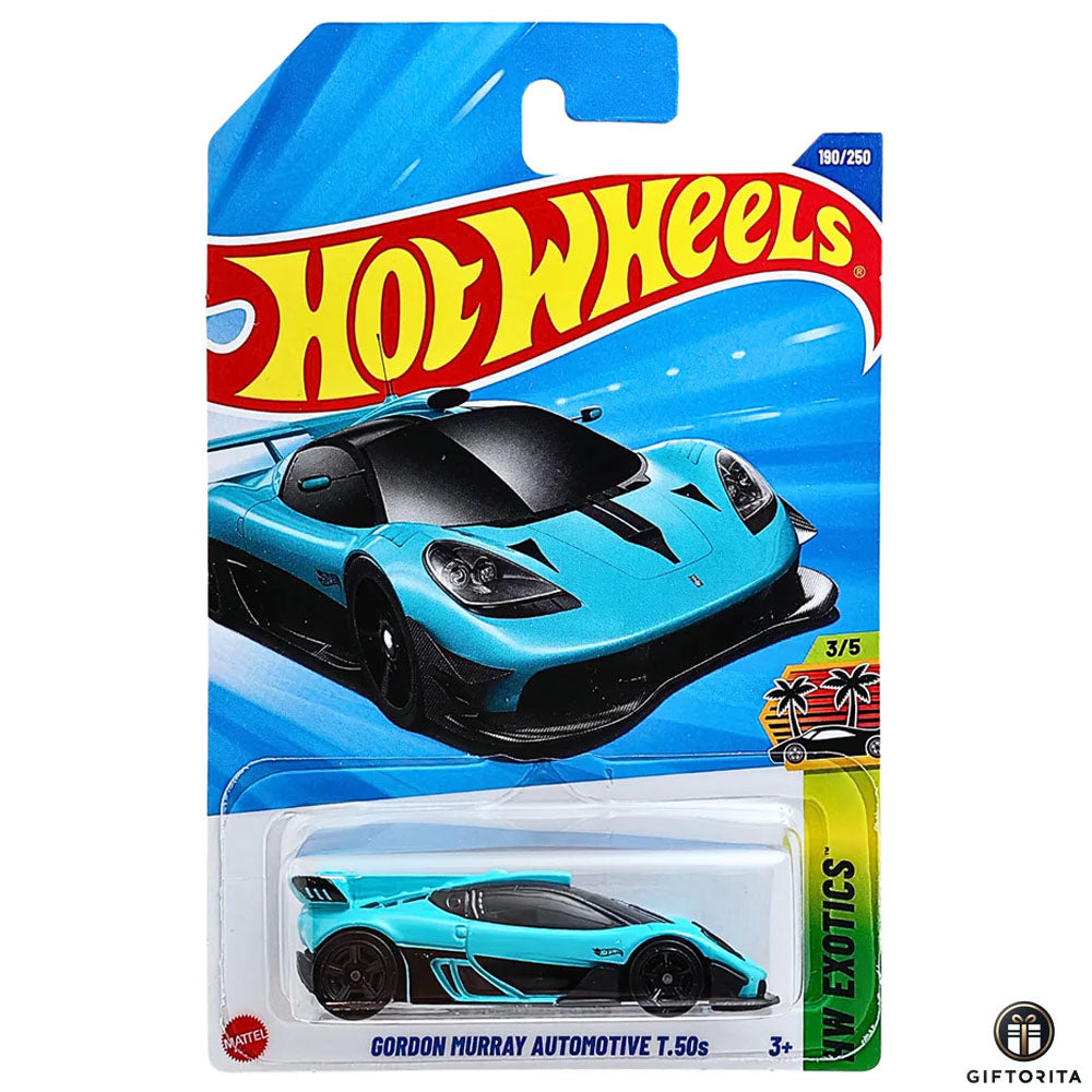 Hot Wheels Reguler - Gordon Murray Automotive T.50s - 3/5 & 190/250 - Sky blue