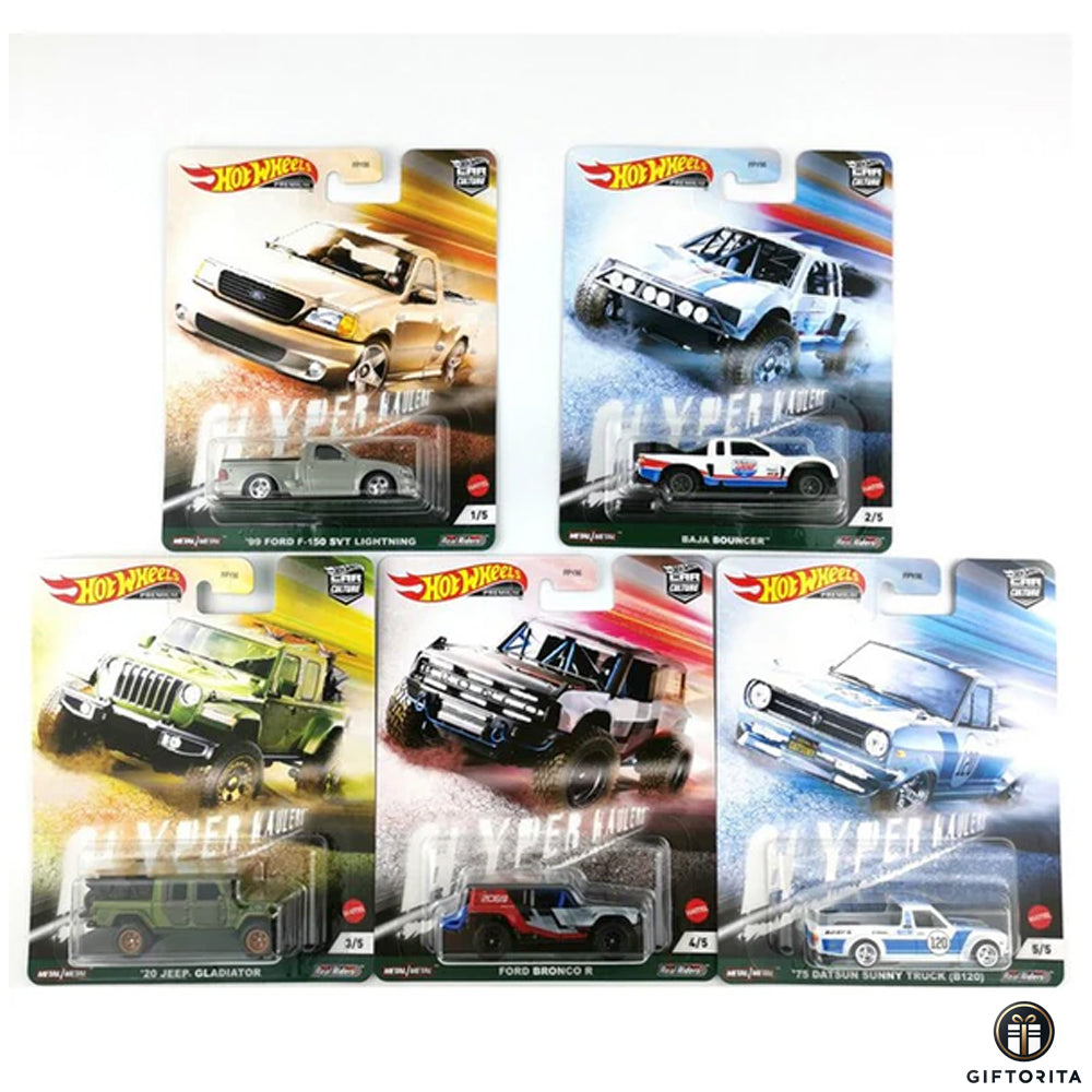 Hot Wheels Premium (P01200) – Car Culture – 2021 Case F Hyper Haulers Set Of 5 Cars