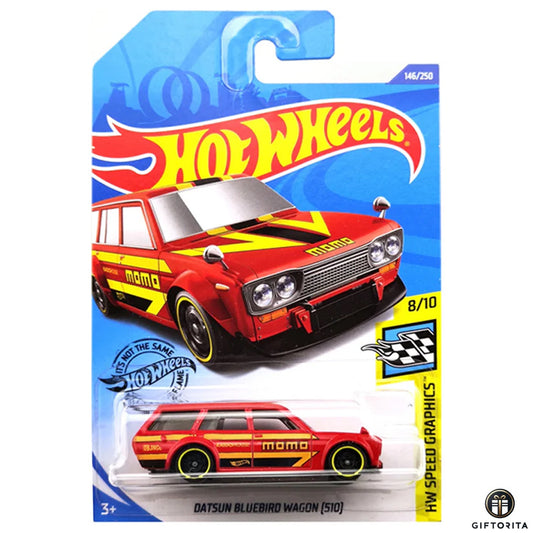 Hot Wheels Regular Datsun -  Datsun Bluebird Wagon (510) – 8/10 & 146/250 – Red