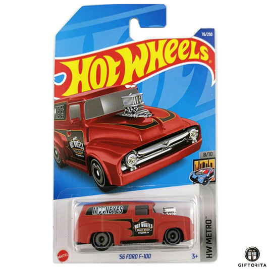 Hot Wheels Regular Ford 2  –  56 Ford F-100 – 8/10 & 76/250  –  Red