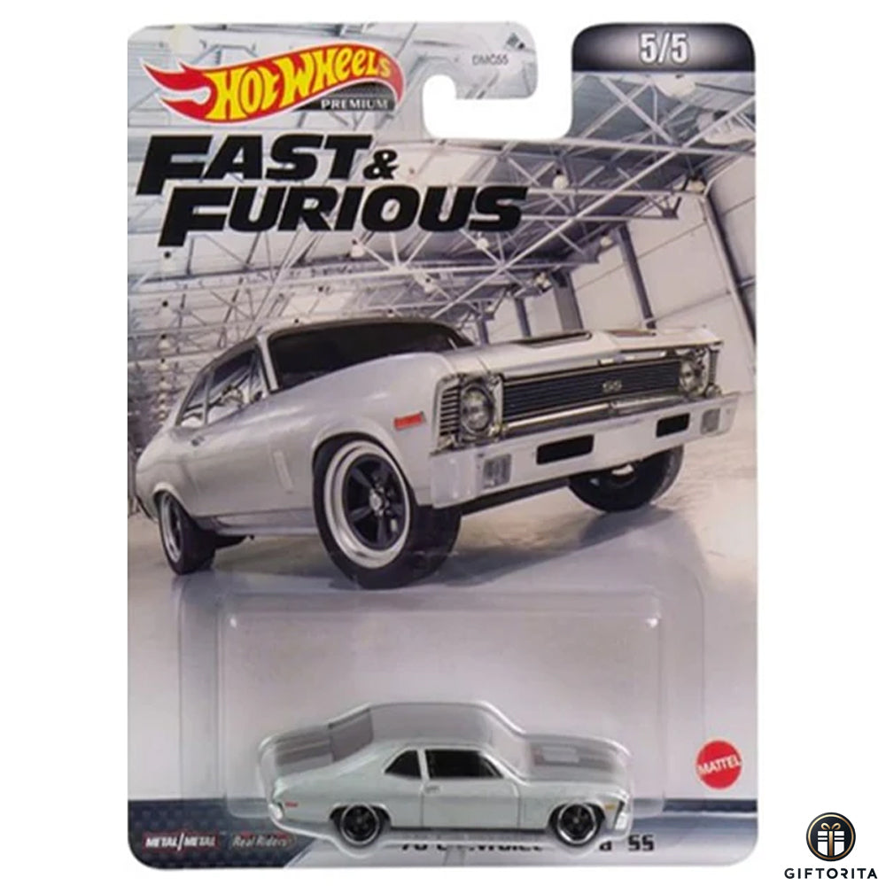 Hot Wheels Premium Single 1 – Fast & Furious – 70 Chevrolet Nova SS – 5/5- Silver